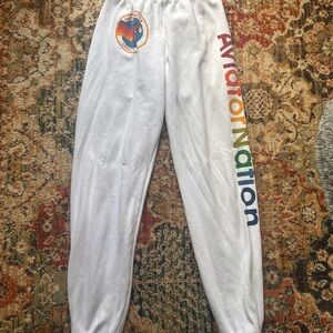Aviator Nation White Sweatpants
